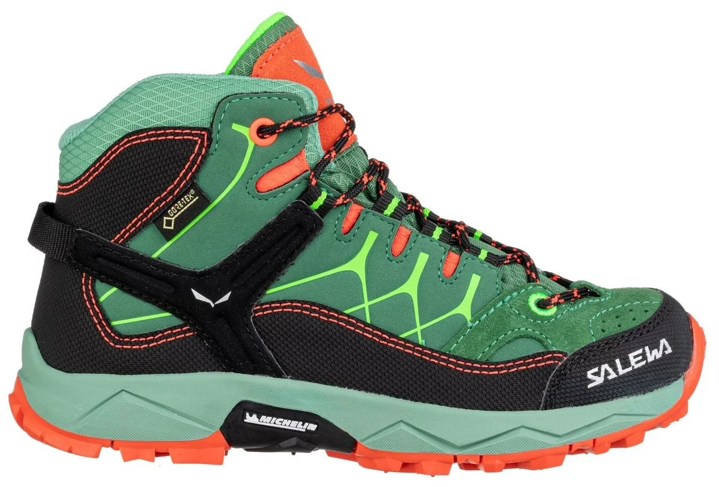 фото Кроссовки детские salewa alp trainer mid gore-tex myrtle/tender shot р.27