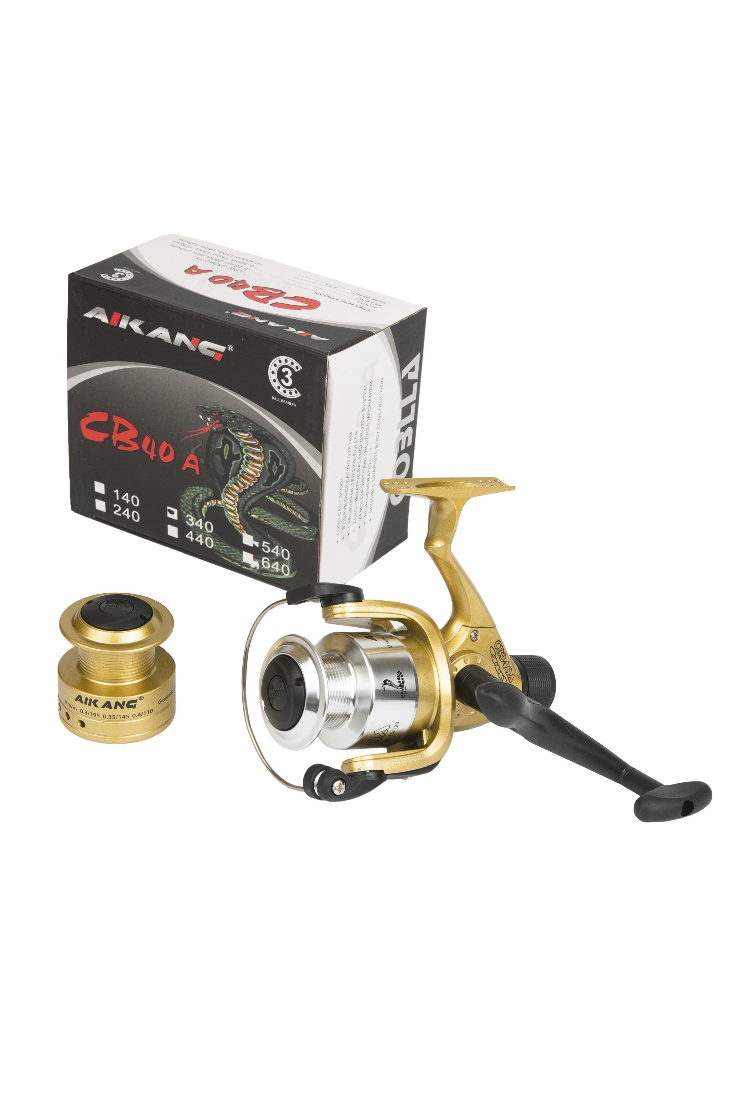 

Катушка Aikang Cobra CB40A металл 340, Золотистый, Cobra-CB40A