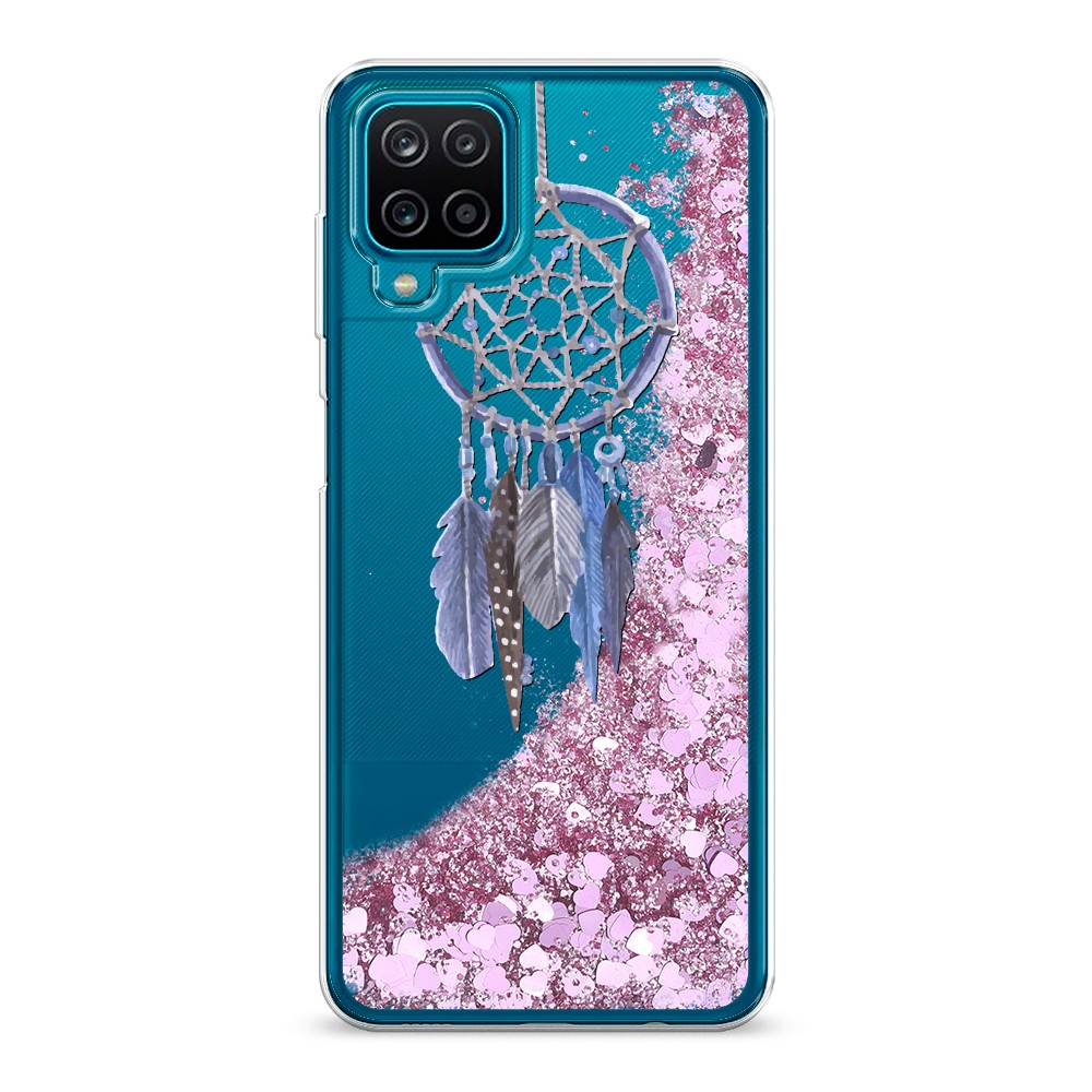 

Жидкий чехол с блестками "Синий ловец снов акварель" на Samsung Galaxy A12