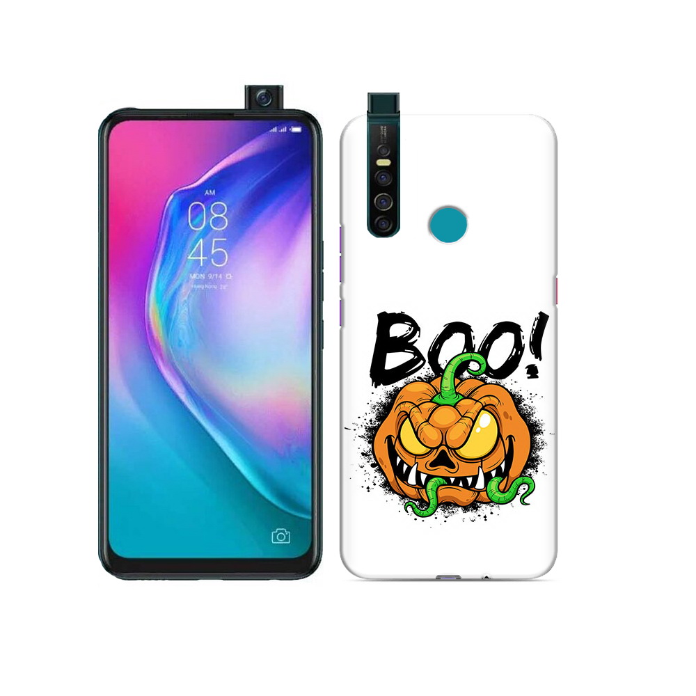 

Чехол MyPads Tocco для Tecno Camon 15 Pro Хэллоуин бу, Прозрачный, Tocco