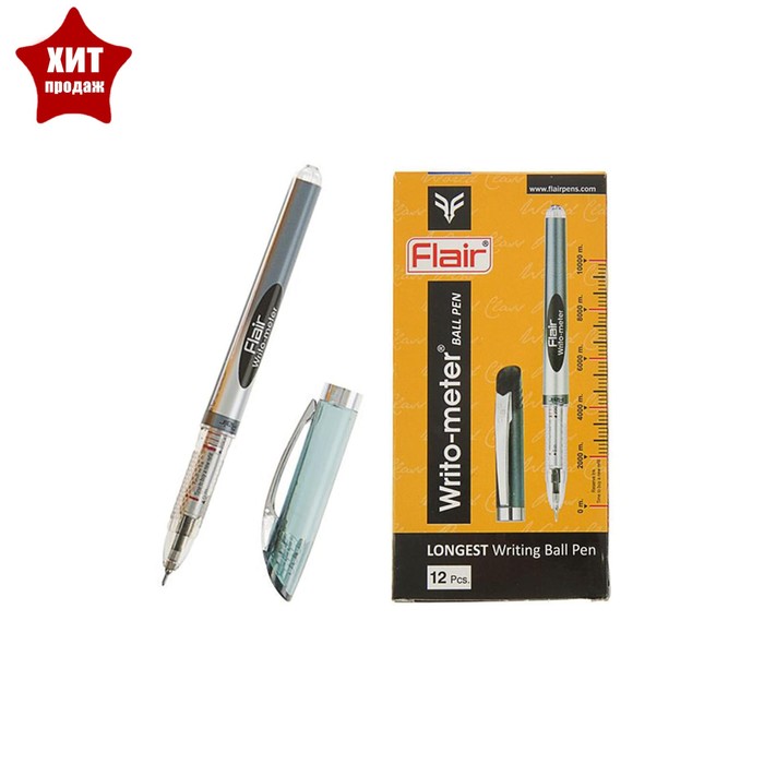 

Ручка шариковая Flair Writo-Meter, 0,6 мм, черная