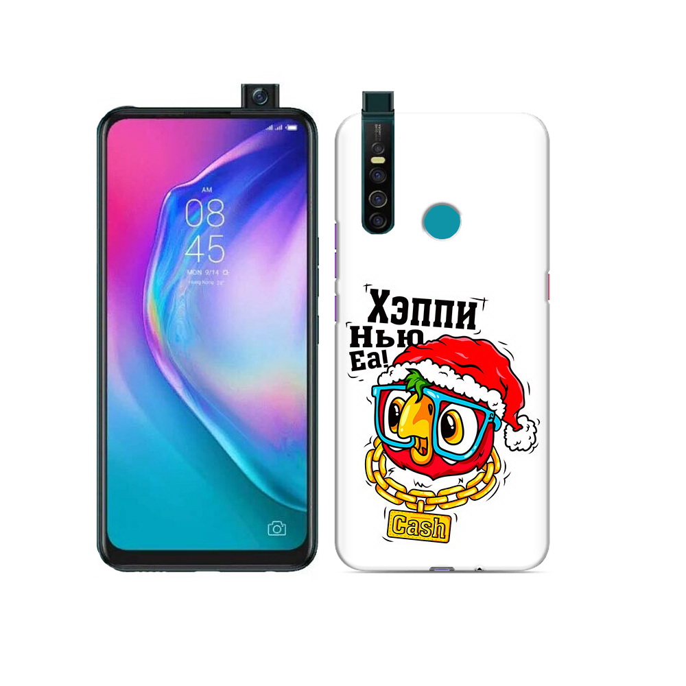 

Чехол MyPads Tocco для Tecno Camon 15 Pro Хэппи нью еа, Прозрачный, Tocco