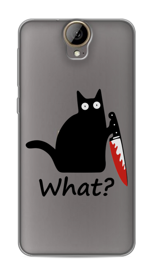 

Чехол на HTC One E9 Plus "Котик с ножом", Черный;красный, 102250-6