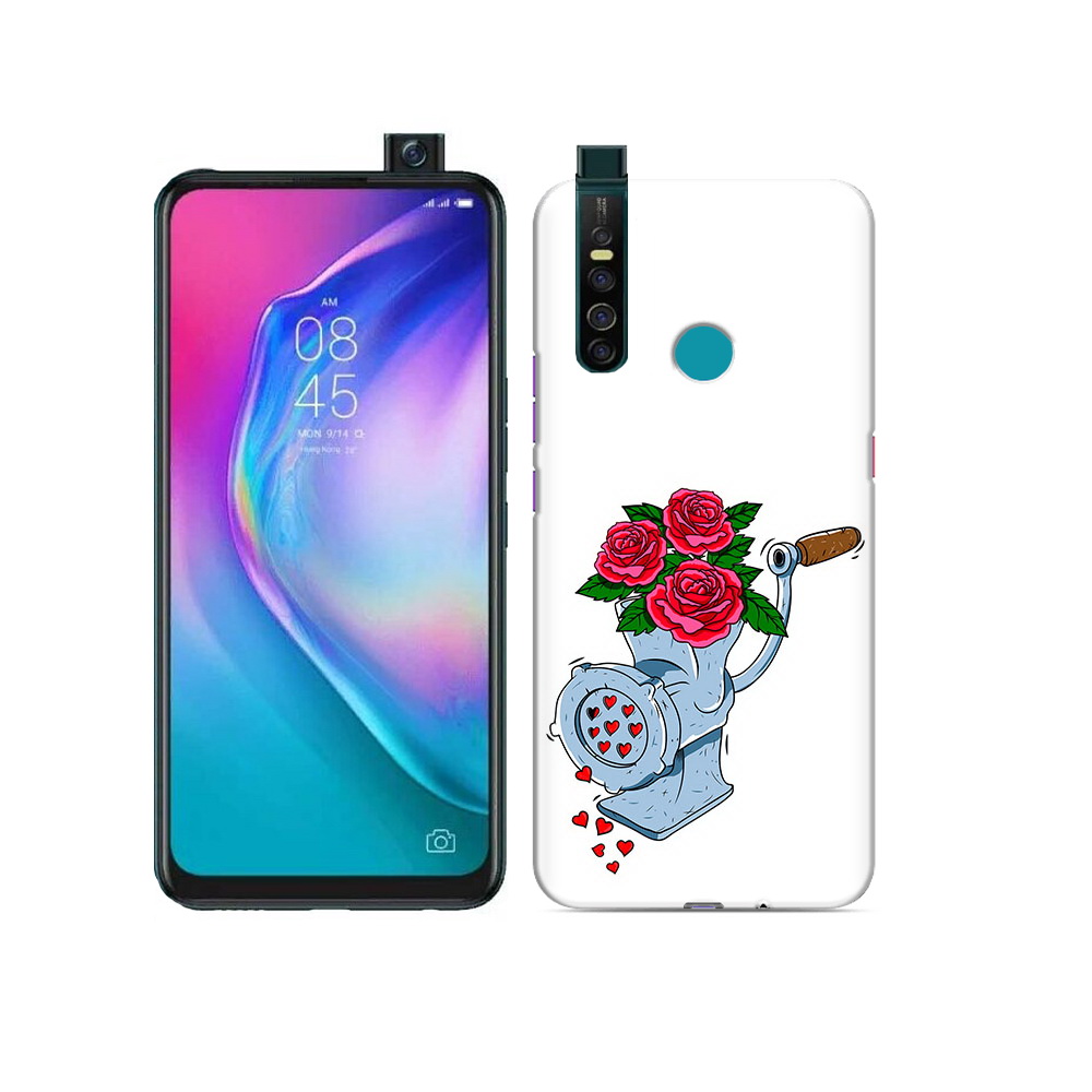 

Чехол MyPads Tocco для Tecno Camon 15 Pro Цветочные сердца, Прозрачный, Tocco