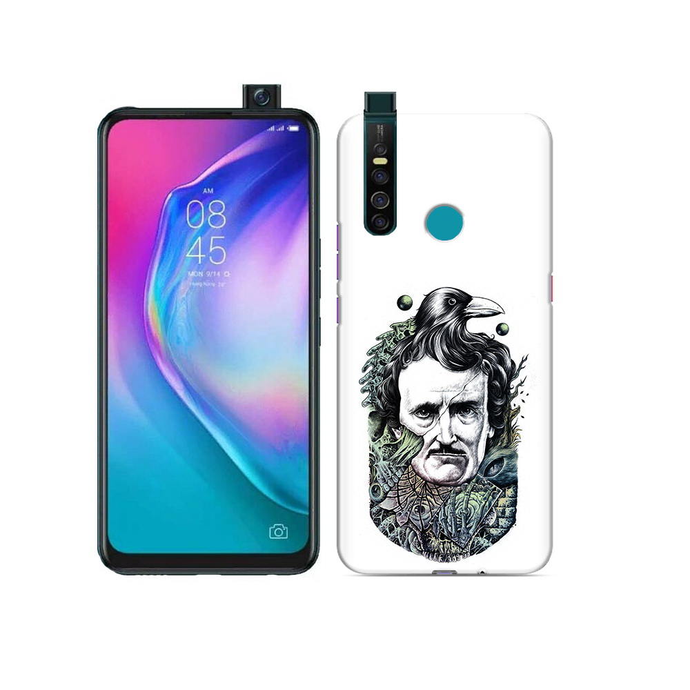 

Чехол MyPads Tocco для Tecno Camon 15 Pro Эдгар Аллан с вороном, Прозрачный, Tocco