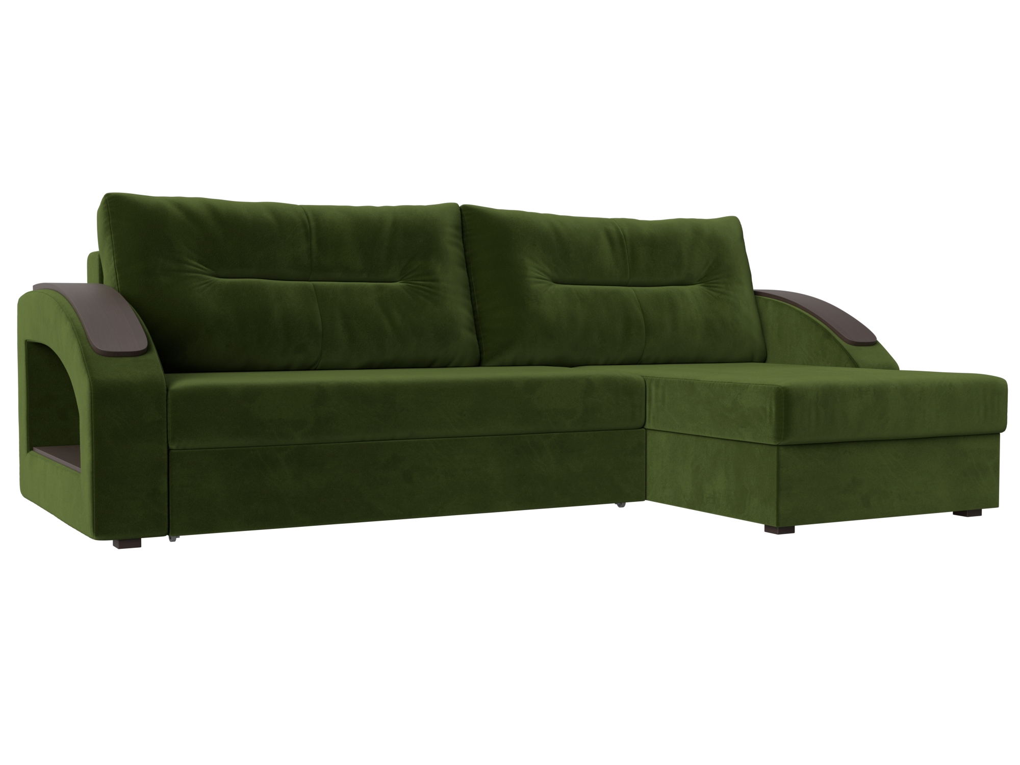 

Угловой диван Канзас правый микровельвет зеленый, Угловой диван Канзас правый угол