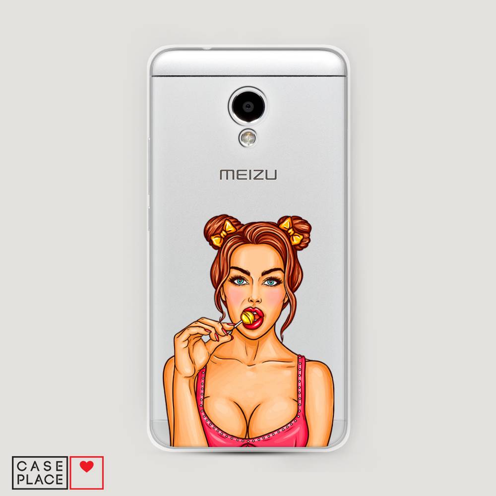 

Чехол Awog на Meizu M5S "Вкусный леденец", Бежевый;коричневый;розовый