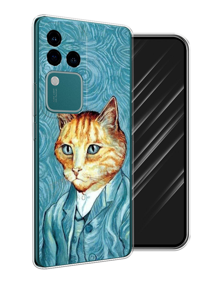 

Чехол Awog на Vivo V30 Pro/S18 Pro "Кот Ван Гог", Голубой;коричневый, 2610050-1