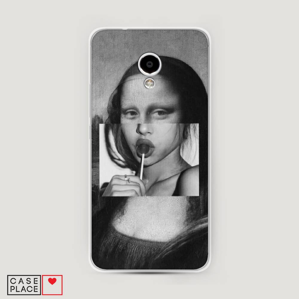 

Чехол Awog на Meizu M5S "Mona Lisa sucking lollipop", Серый, 72250-9