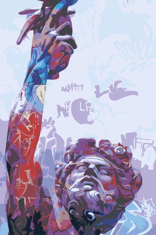 

Картина по номерам Цветное Античные статуи Граффити 2