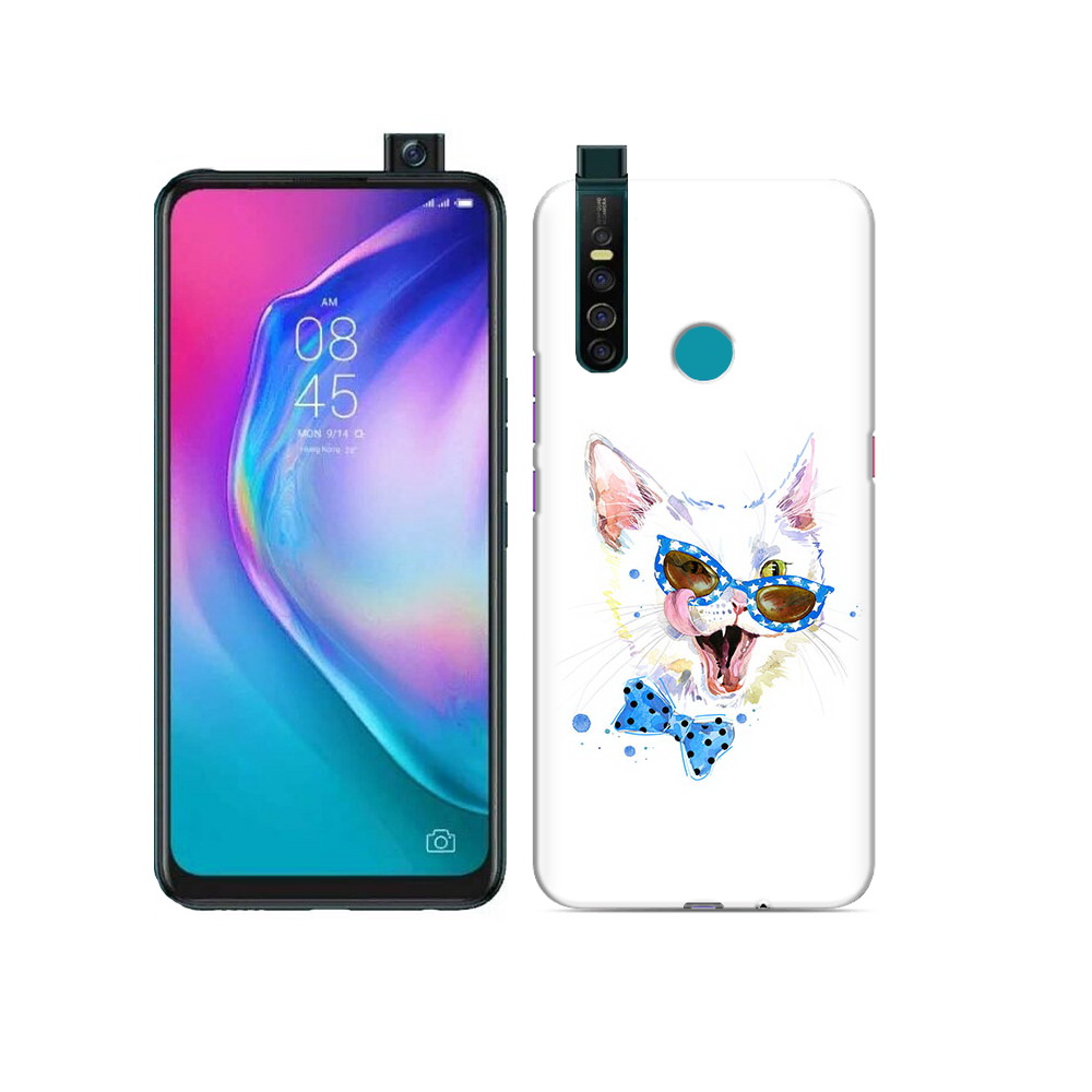 

Чехол MyPads Tocco для Tecno Camon 15 Pro белый кот, Прозрачный, Tocco