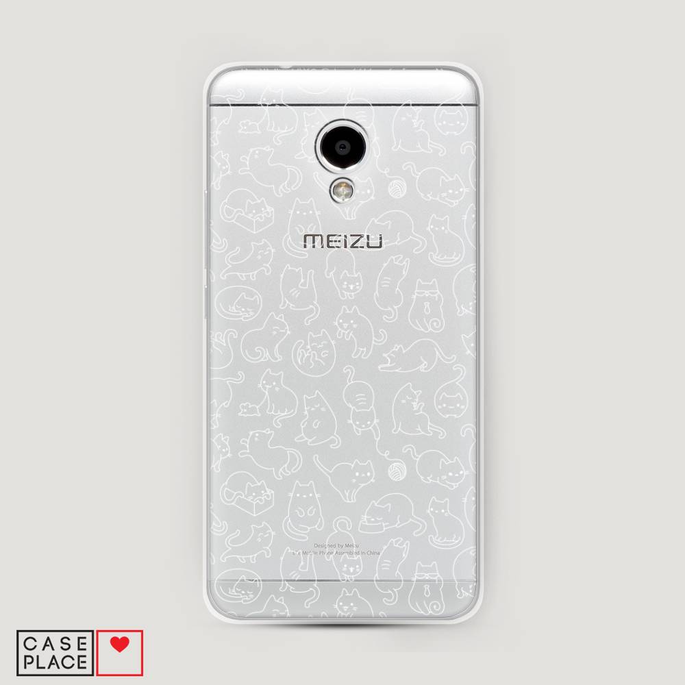 

Чехол Awog на Meizu M5S "Шкодливые котики", Черный;белый;серый, 72250-2