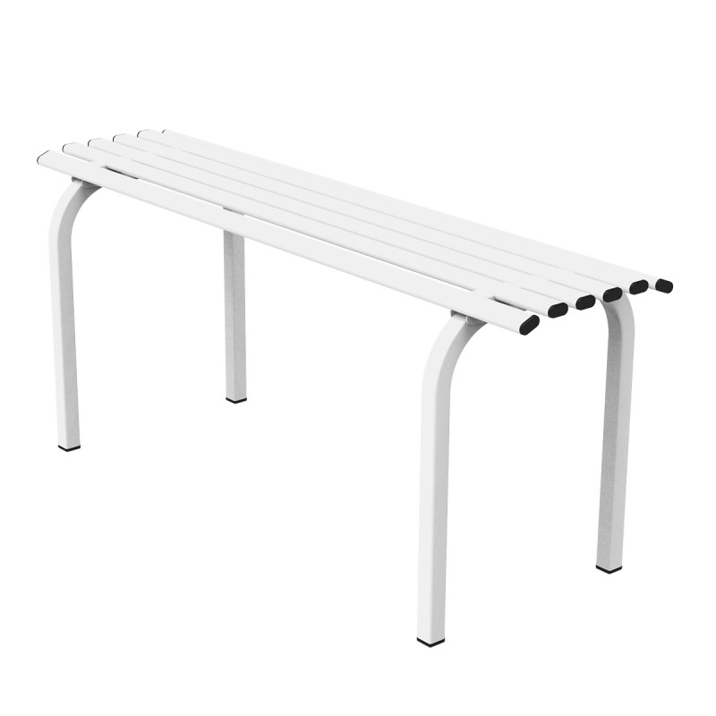 Садовая скамейка без спинки РЭМО ARRIVO AR2010, белая, металлическая