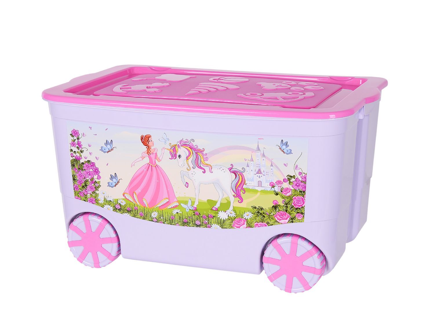 Ящик для игрушек KidsBox Elfplast на колёсах 61,3х48х33,5 см 449-Эльф