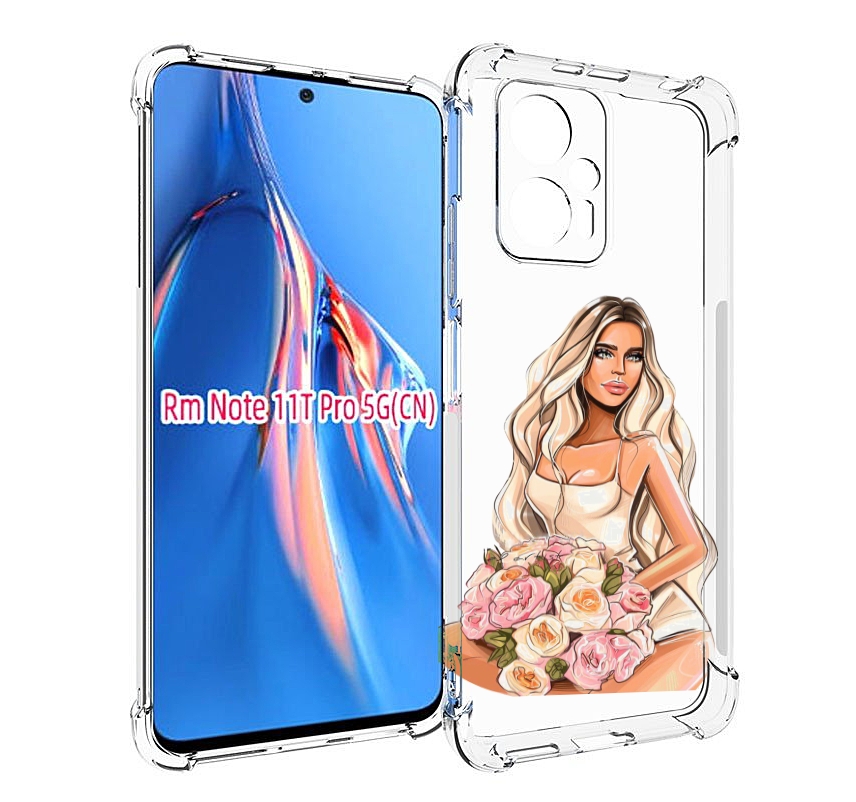 

Чехол MyPads Нежная-девушка женский для Xiaomi Redmi Note 11T Pro / 11T Pro Plus / Poco..., Прозрачный, Tocco