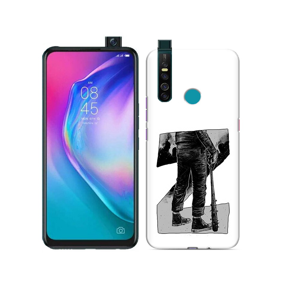 

Чехол MyPads Tocco для Tecno Camon 15 Pro воин черно белый, Tocco