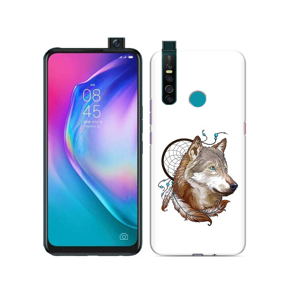 

Чехол MyPads Tocco для Tecno Camon 15 Pro волк и ловец снов, Прозрачный, Tocco