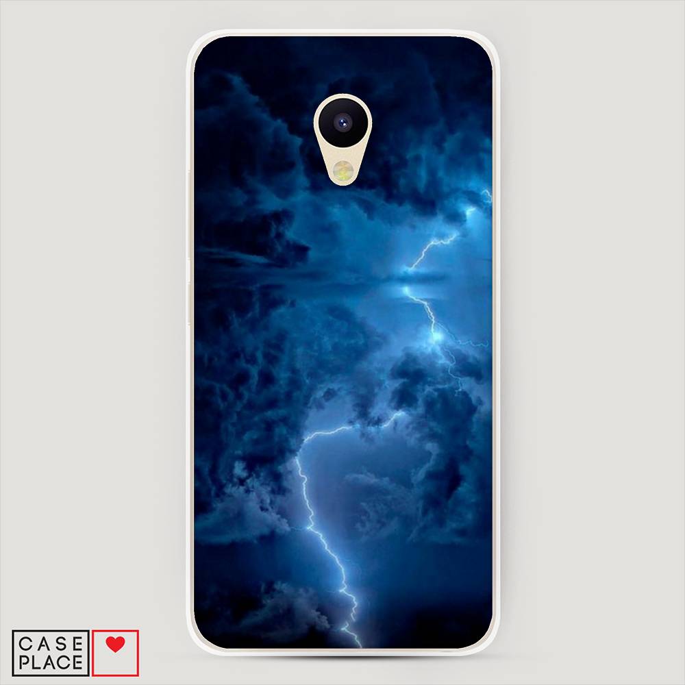 

Чехол Awog на Meizu M5c "Молния", Синий, 72350-4