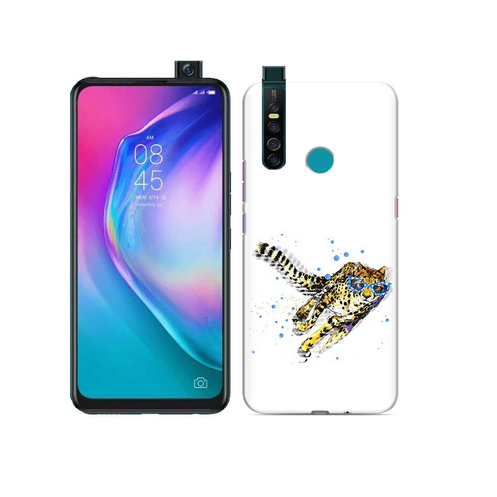 

Чехол MyPads Tocco для Tecno Camon 15 Pro гепард в очках, Прозрачный, Tocco