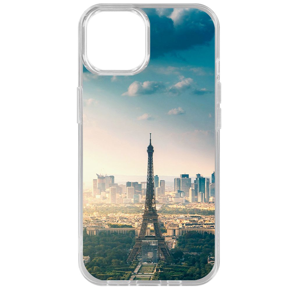 Чехол-накладка Krutoff Clear Case Франция, Эйфелева Башня для iPhone 14