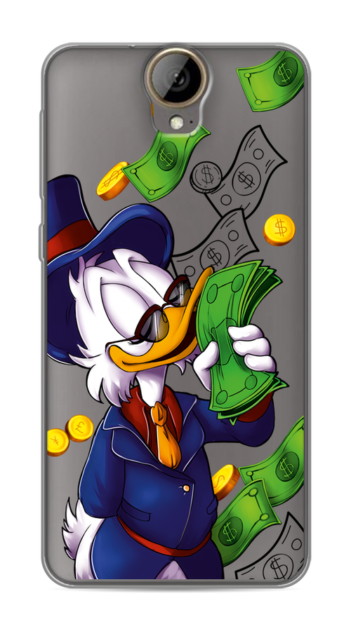 

Чехол на HTC One E9 Plus "Scrooge McDuck with Money", Синий;зеленый;белый, 102250-6