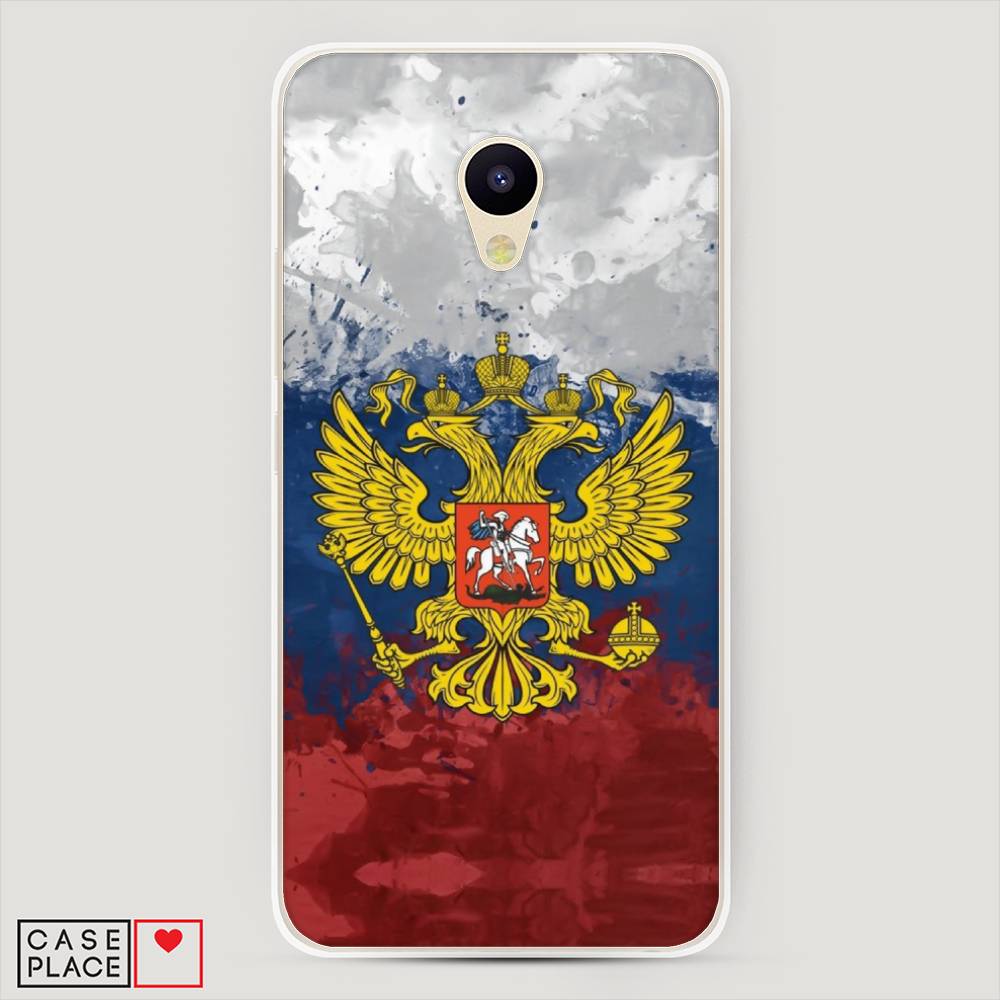 

Чехол Awog на Meizu M5c "РФ", Белый;синий;красный, 72350-5
