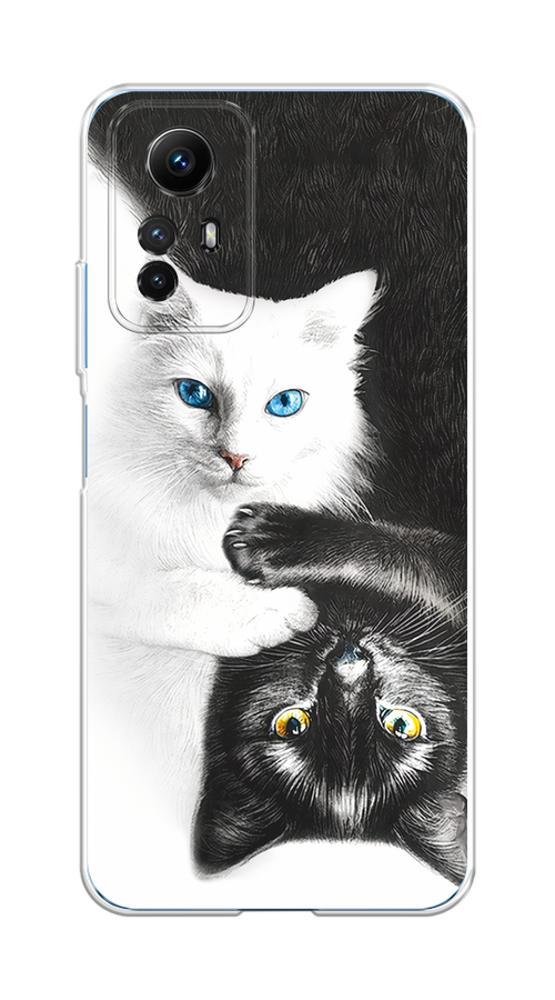 

Чехол Homey на Xiaomi Redmi Note 12S "Коты Инь-Янь", Черный;белый;голубой, 318950-1
