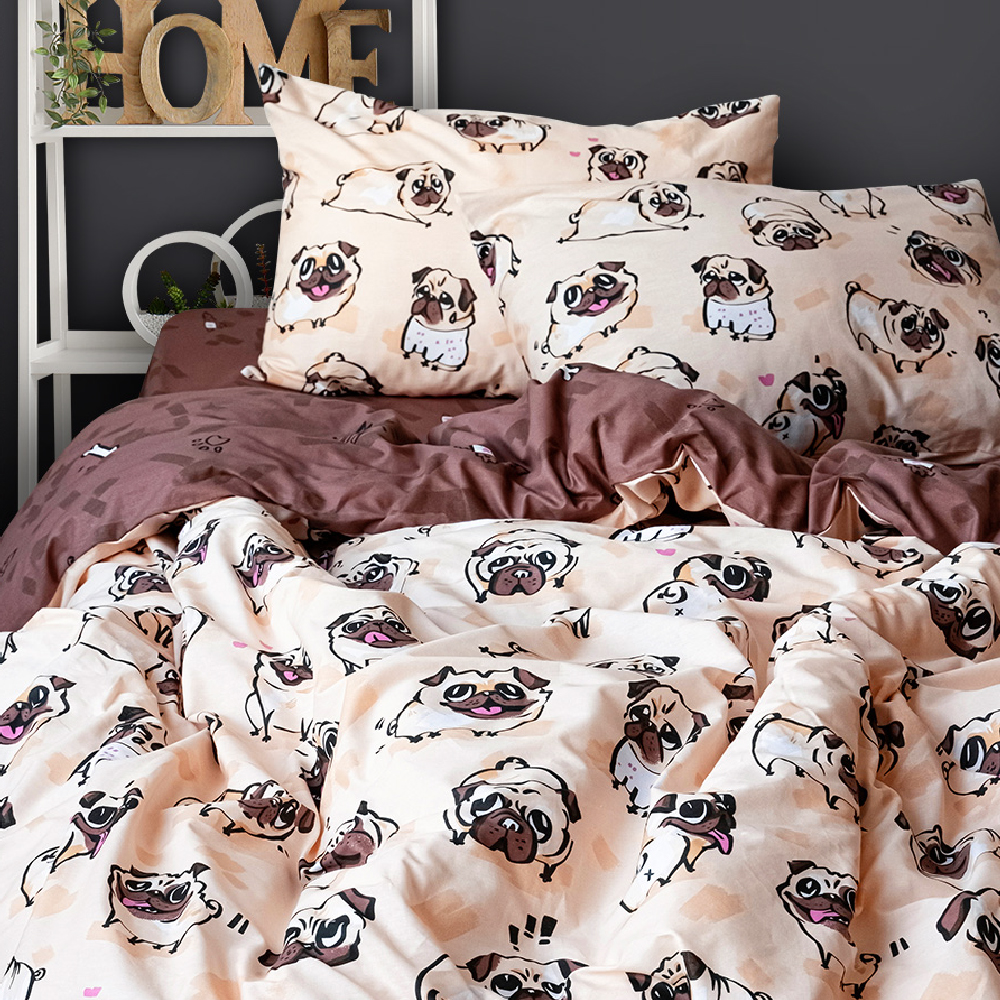 

Постельное белье из поплина Uniqcute 2 спальное наволочки 50х70 см Рейко, Uniqcute-2,0