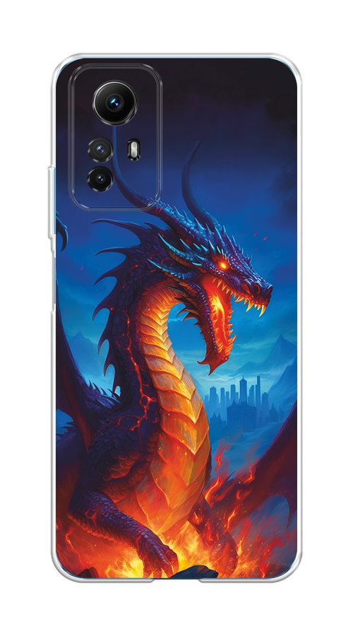 

Чехол Homey на Xiaomi Redmi Note 12S "Дракон над лавой", Оранжевый;коричневый;синий, 318950-1