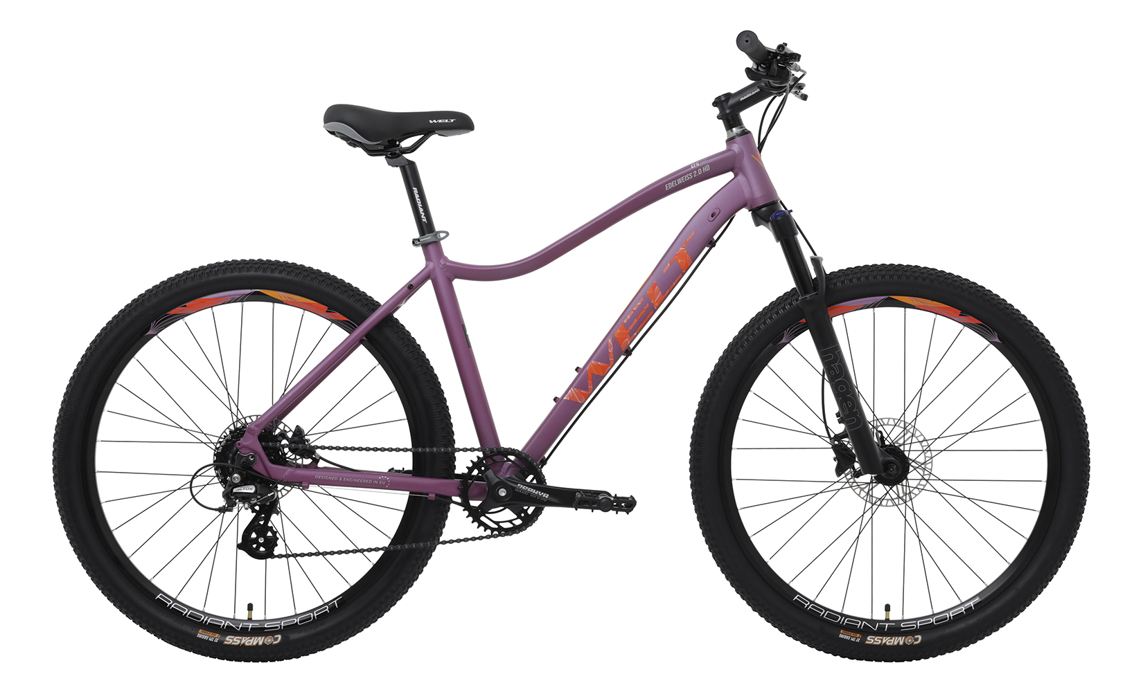 Велосипед Welt Edelweiss 2.0 HD 27 2024, фиолетовый, 17