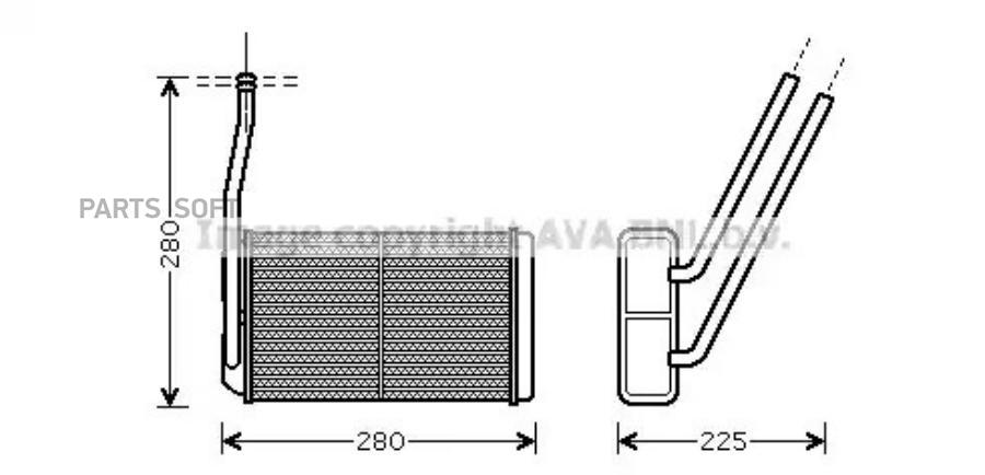 Радиатор отопителя LAND ROVER: FREELANDER (LN) 1.8 16V/1.8 i 16V/2.0 DI/2.0 Td4/2.5 V6 98