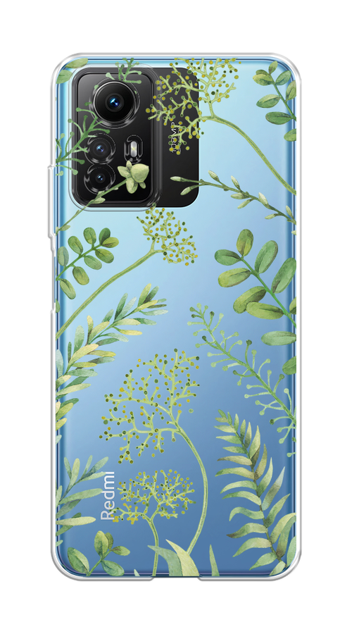 

Чехол Homey на Xiaomi Redmi Note 12S "Green Leaves", Зеленый;прозрачный, 318950-1