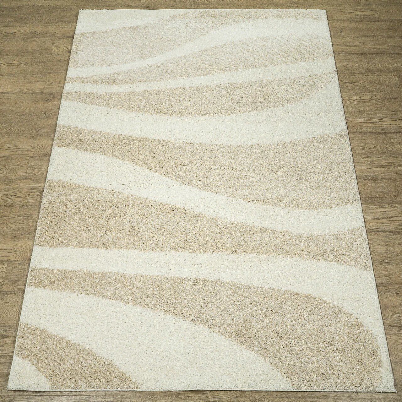 

Ковер Белка Фьюжн Бежевая волна 3 х 4 м мягкий, пушистый на пол для комнаты 42106_48122, серия Фьюжн (230)