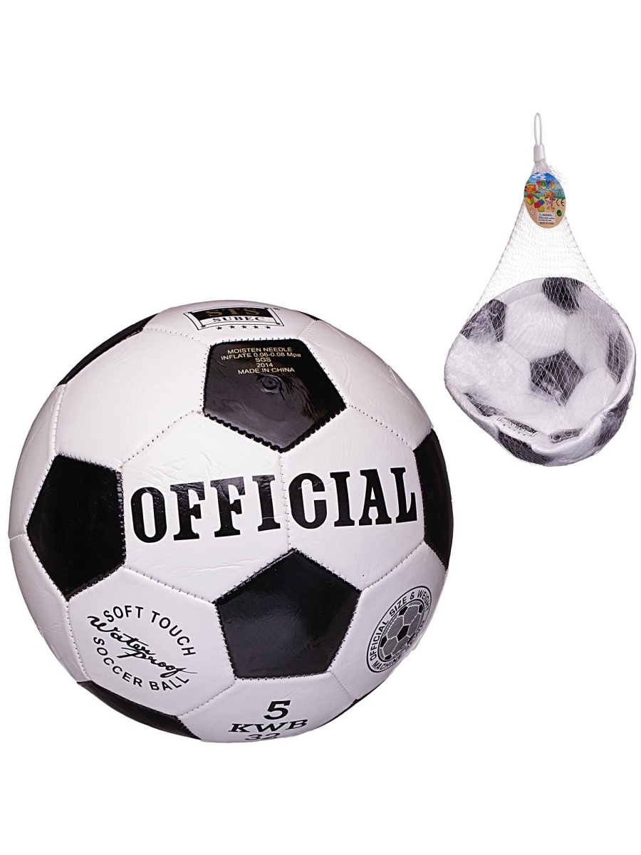 Мячик детский Abtoys футбольный 23 см черно-белый ZY1223485