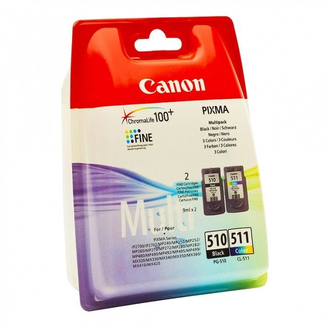 фото Картридж для струйного принтера canon pg-510/cl-511 multipack черный, цветной; оригинал