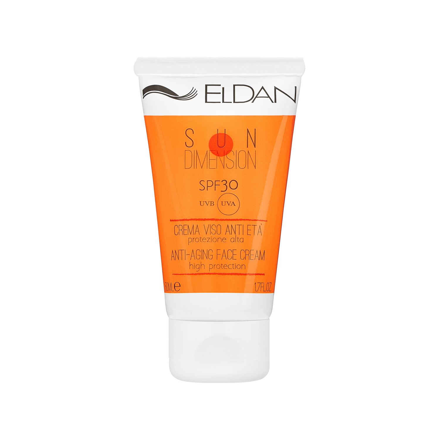 Солнцезащитный крем для лица Eldan Cosmetics SPF30+ омолаживающий 50 мл