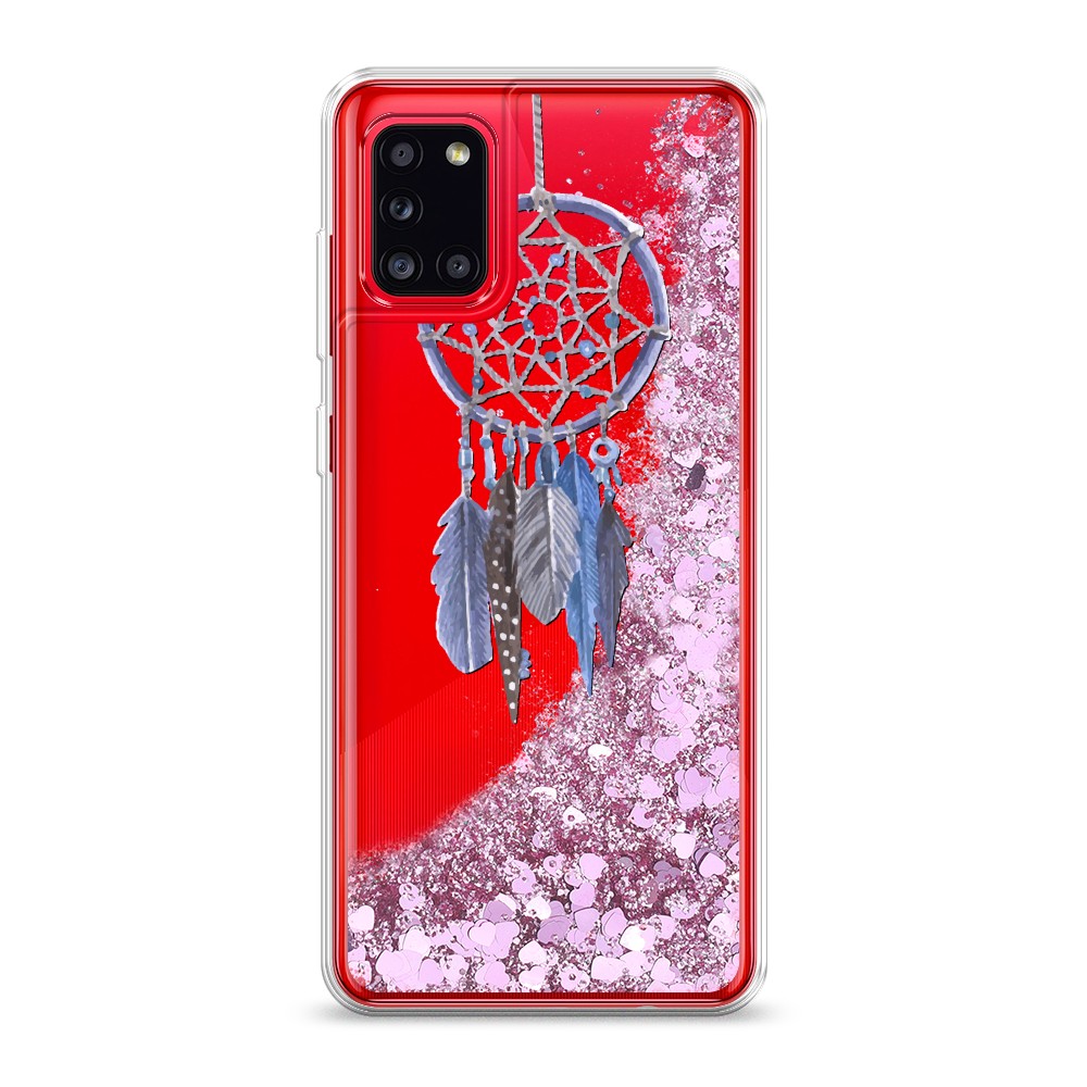

Жидкий чехол с блестками "Синий ловец снов акварель" на Samsung Galaxy A31