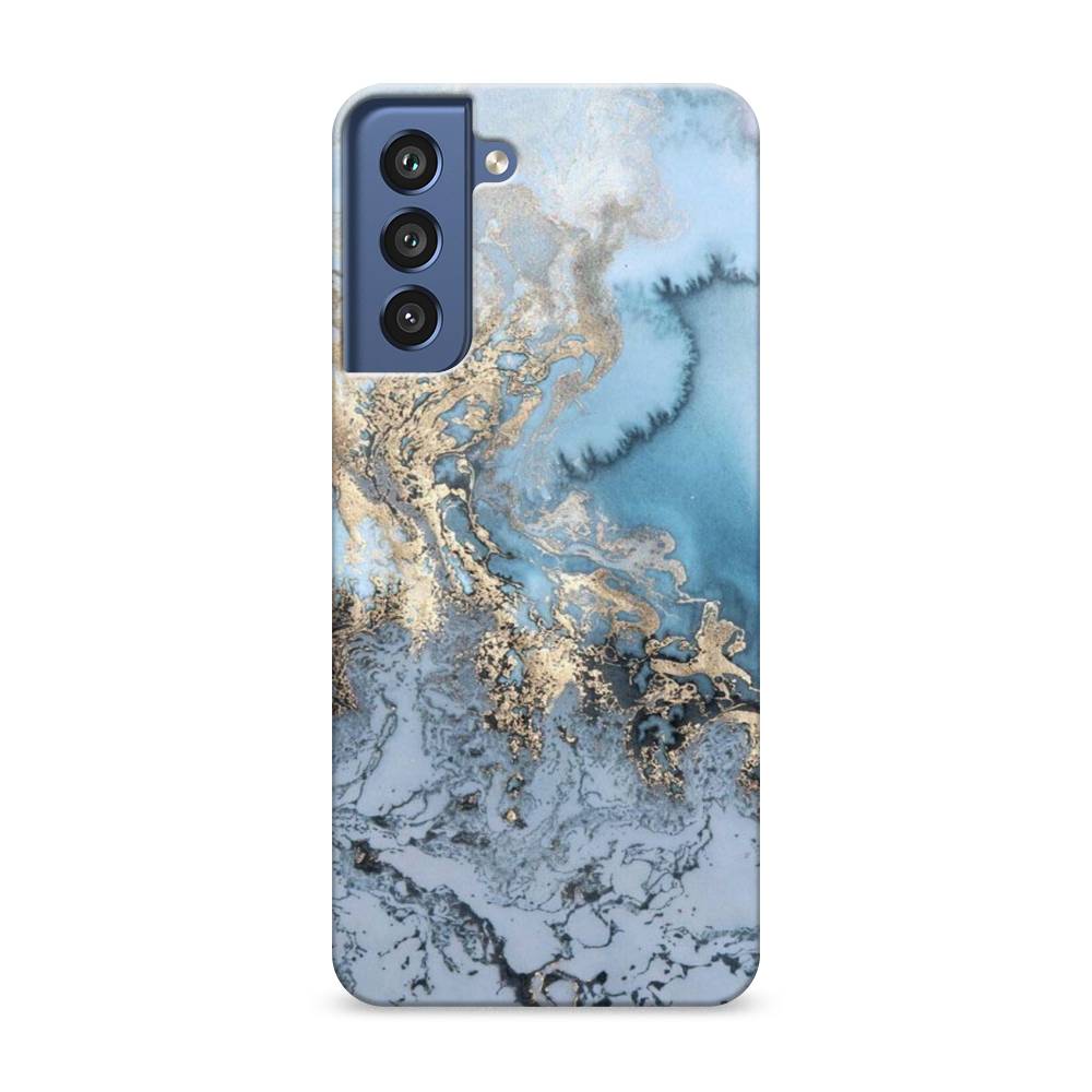 фото Чехол awog "морозная лавина синяя" для samsung galaxy s21 fe 5g
