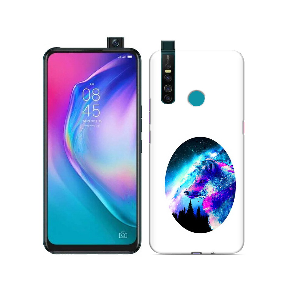 

Чехол MyPads Tocco для Tecno Camon 15 Pro голубой волк, Прозрачный, Tocco