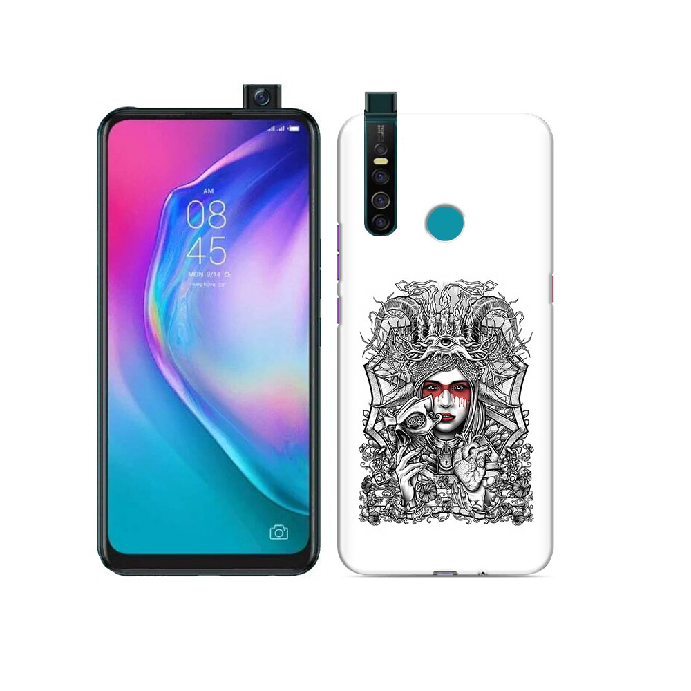 

Чехол MyPads Tocco для Tecno Camon 15 Pro грусная девушка, Прозрачный, Tocco