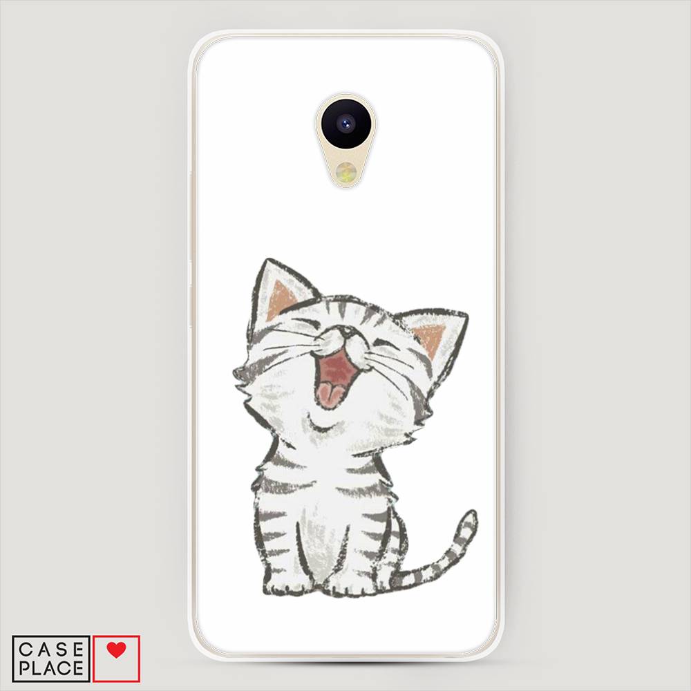 

Чехол Awog на Meizu M5c "Котенок рисованный", Серый;белый, 72350-1