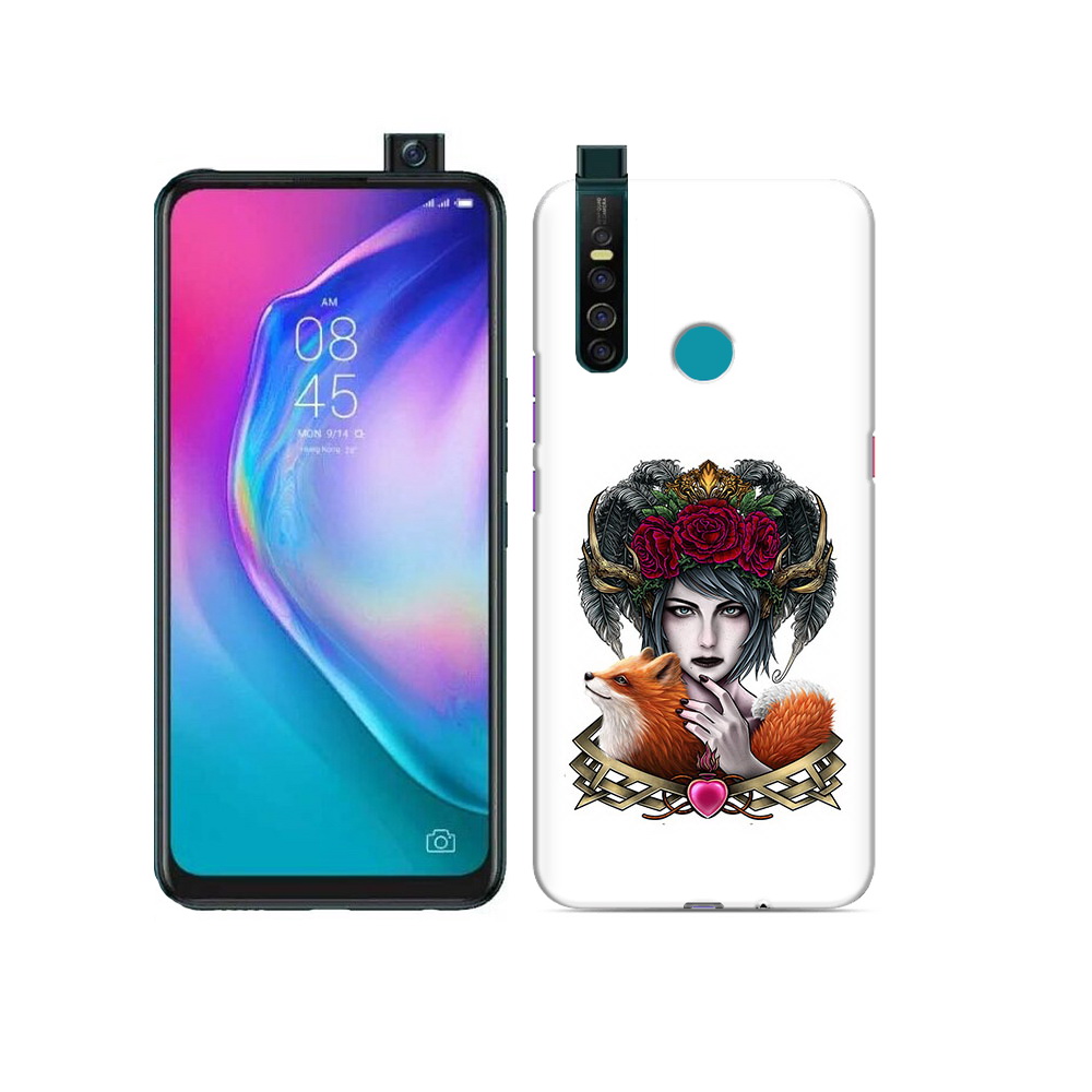 

Чехол MyPads Tocco для Tecno Camon 15 Pro девушка с лисой, Прозрачный, Tocco