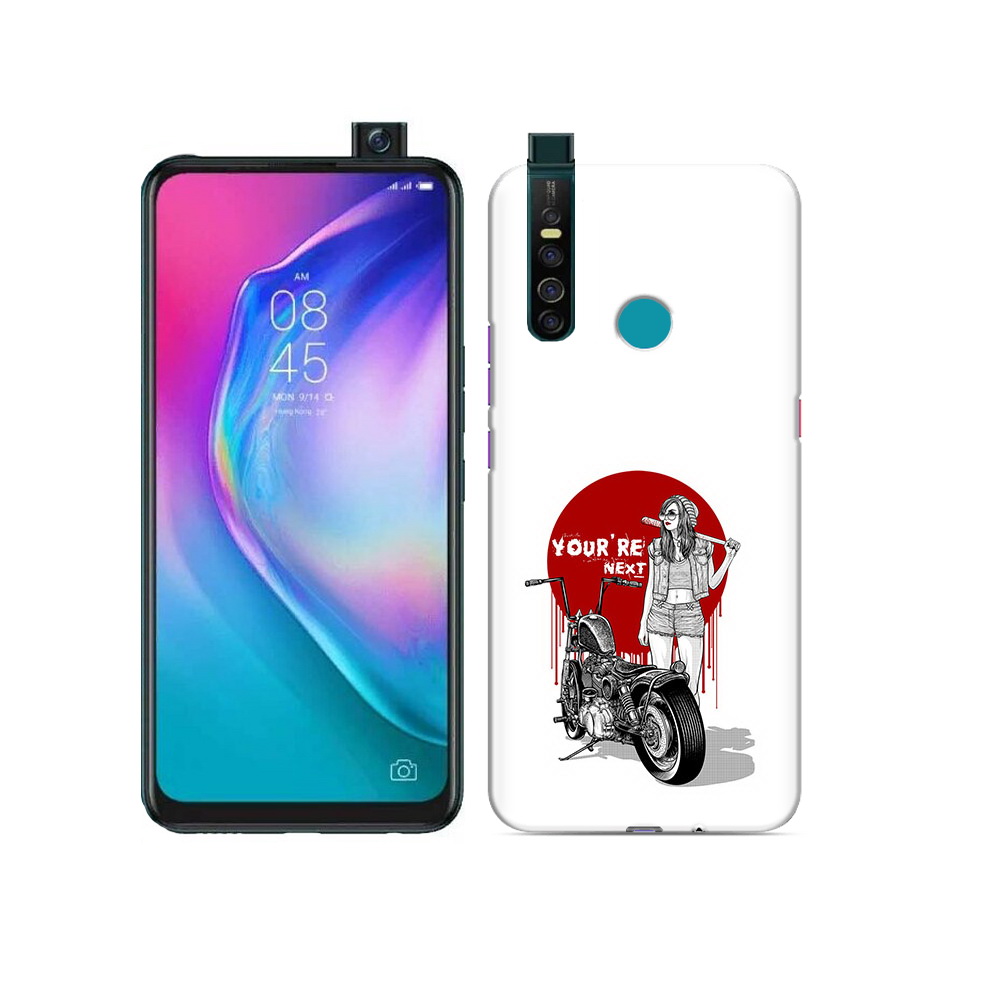 

Чехол MyPads Tocco для Tecno Camon 15 Pro девушка с мотоциклом, Прозрачный, Tocco