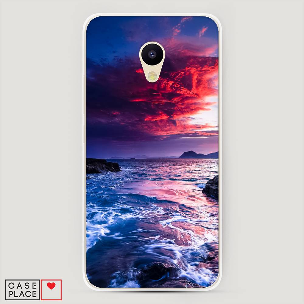 

Чехол Awog на Meizu M5c "Волны 1", Розовый;синий, 72350-4