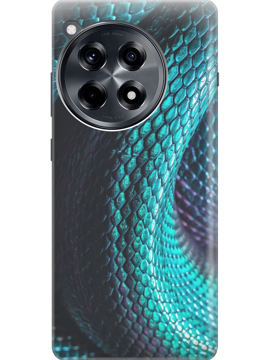

Силиконовый чехол на OnePlus 12R с рисунком "Змеиная кожа", Зеленый;синий, 20012110