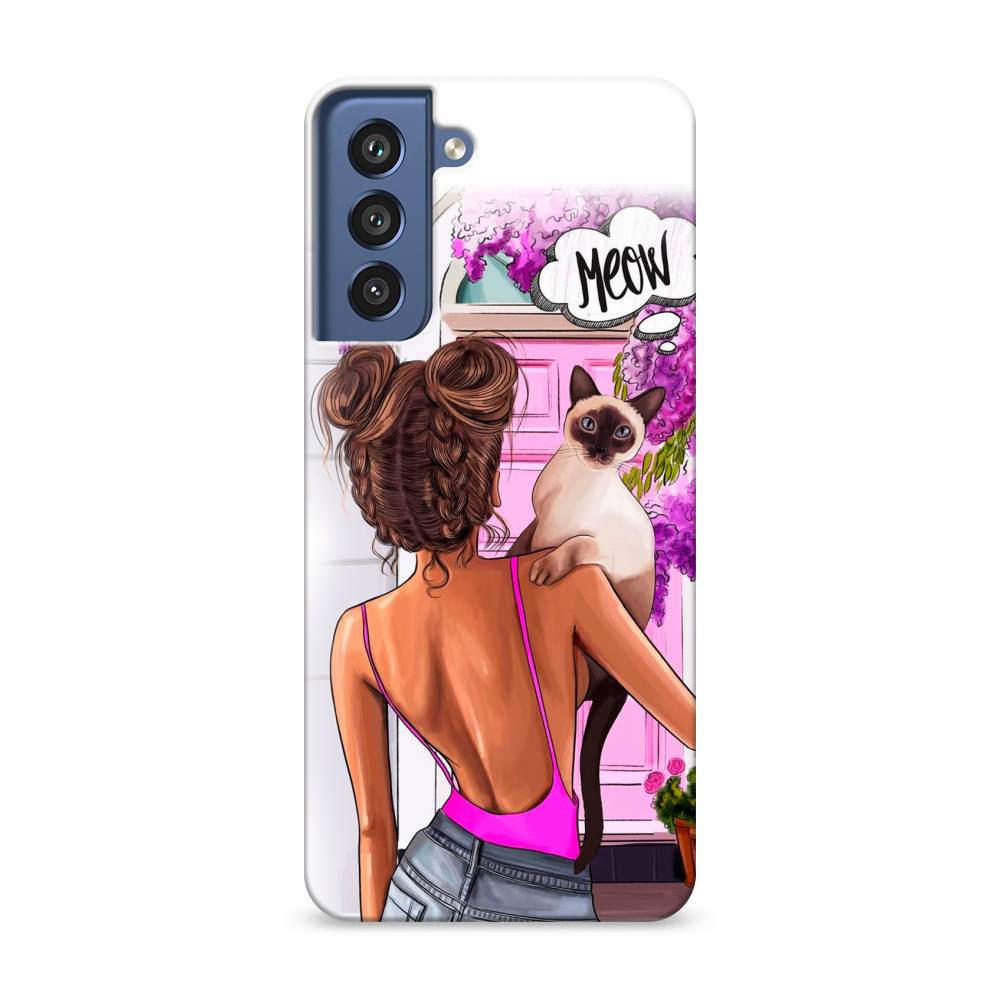 

Чехол Awog "Девушка с кошкой" для Samsung Galaxy S21 FE 5G, 2103020-5