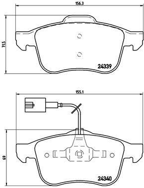 

Тормозные колодки BREMBO P23103