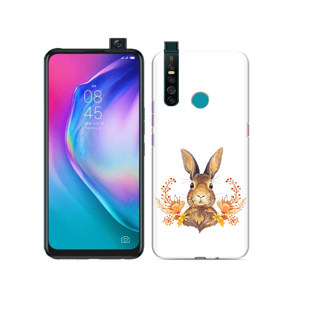 

Чехол MyPads Tocco для Tecno Camon 15 Pro зайка в цветах, Прозрачный, Tocco