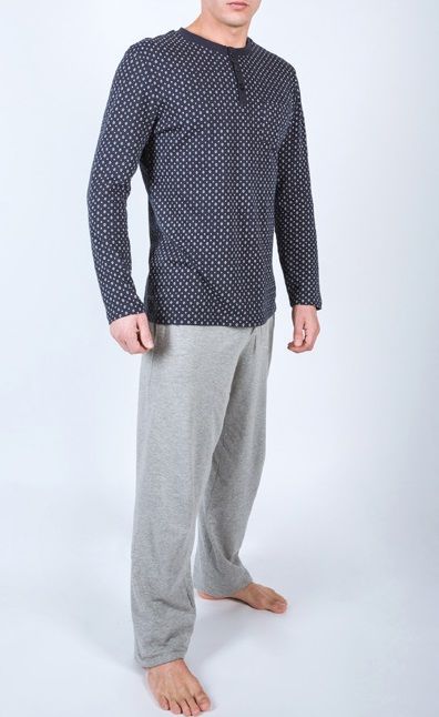 Пижама мужская Gentlemen PJ003 синяя 2XL