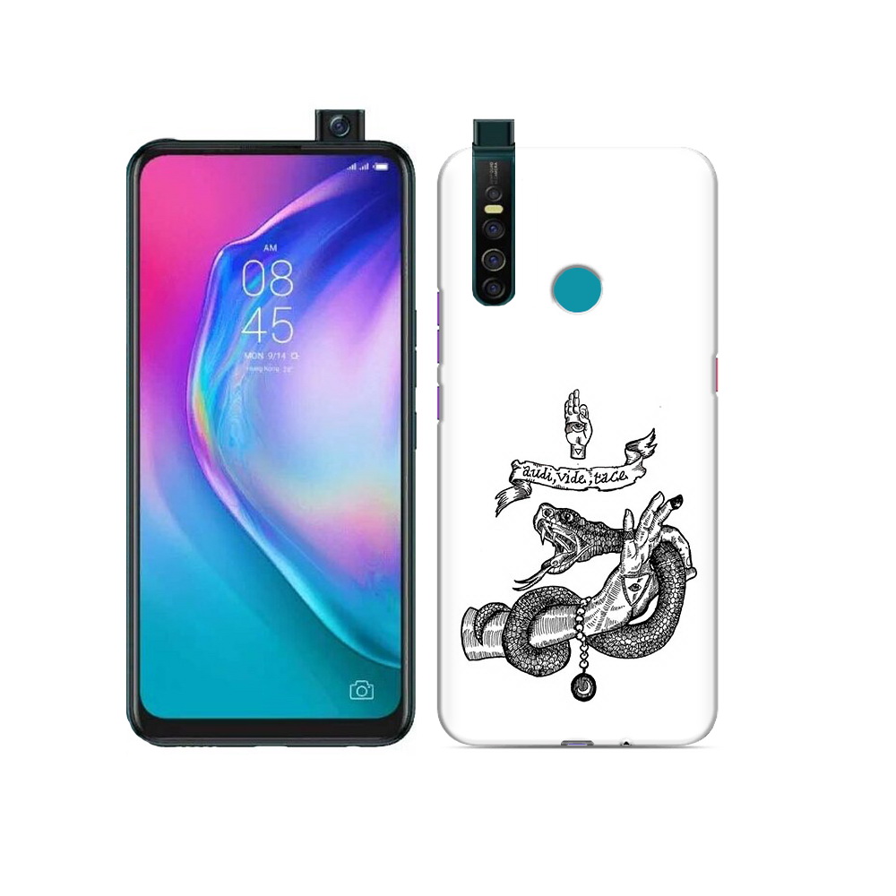 

Чехол MyPads Tocco для Tecno Camon 15 Pro змея на руке рисунок, Прозрачный, Tocco